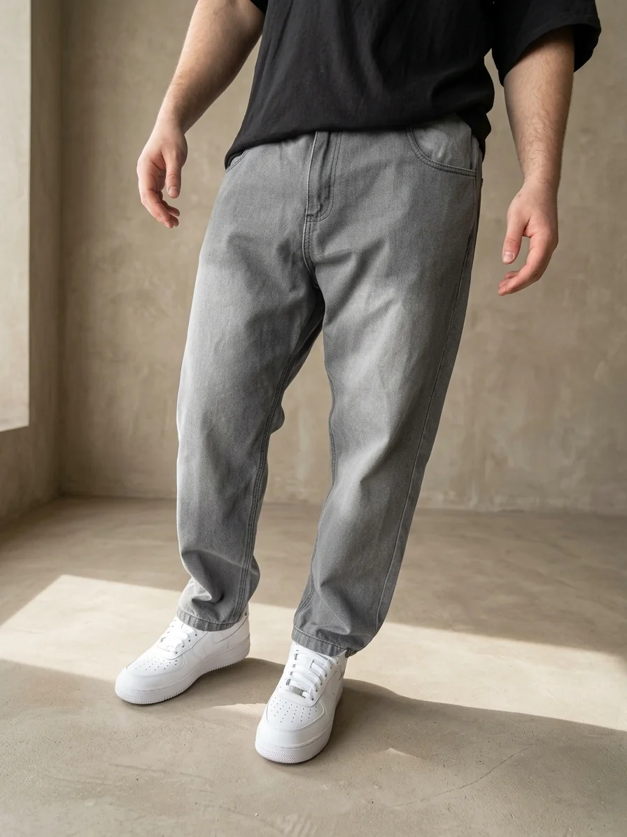 Jean Mom Gris - 1